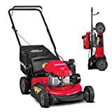 CRAFTSMAN 11A-U2V2791 3-in-1 149cc Engine Gas Powered Push Lawn Mower with Vertical Storage - Contractable Mower for Ease of Storage, Liberty Red,Red and Black