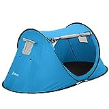 Ubon 2 Person Easy Pop Up Tent One Step Setup Durable Camping Tent Water Resistance Quick Opening Instant Tent Lightweight Popup Tent for Outdoor Camping and Hiking - Blue