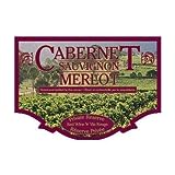 Wine Bottle Labels Pack of 30 Cabernet Sauvignon Merlot Blend Vineyard Design Self-Adhesive Easy Peel