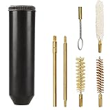 HOMVIDA Pistol Gun Cleaning Kit .38/.357/9mm Caliber with Brass Brush Rod Cotton Mop Slotted Loop - Portable Pocket Size Contains 7 Pieces Must-Have Tools
