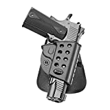 Fobus R1911 Evolution Holster Fits 1911 Pistols With Rail, Right Hand with Paddle, Black
