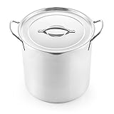 McSunley Stockpot Stainless Steel All Purpose Prep and Canning Bowl, 16 Quart, Silver
