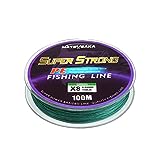 Braided Fishing Line, 4 Strands & 8 Strands 20lb-200lb,Abrasion Resistant Superline Zero Stretch&Low Memory  PE Fishing Lines for Saltwater & Freshwater Fishing