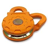 GearAmerica Mega Snatch Block – 50,000 lbs (25T) Minimum Breaking Strength, 25,000 lbs (12.5T) Working Load Limit – for Synthetic Rope and Steel Cable Winch Lines (25T Mega)