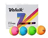 Volvik Vivid Combi Dual Color Half Color 2 Divided 3-Piece Premium Golf Ball