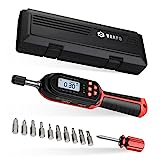 vanpo Digital Torque Screwdriver 2.66-53.1 in-lbs/0.3-6 Nm, Adjustable Screwdriver Torque Wrench Set with Buzzer/LED Indicator Notification for Bike Repairing, Tools, Maintenance and Mounting