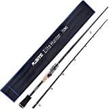 PLUSINNO Two-Piece Spining Casting Fishing Rod, Graphite Medium Light Fast Action Bass Baitcasting Fishing Rods 7FT 2pc Freshwater Saltwater Fishing Rods