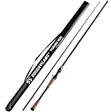 Sougayilang Fishing Rods,24 Ton Carbon Fiber Spinning Rod & Casting Rod Stainless Steel Guides,Lightweight Baitcasting Rod - Two Pieces - Casting Rod