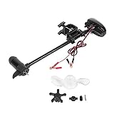 KIMISS 12V Metal 18lbs Trolling Motor Mount Brushed Multi-Gear Electric Mount Trolling Motor with Propeller for Inflatable Boat