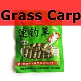 Jammas [2 Bags Fishing Pellet Bait for Carp/Grass Carp/Pan Fish Blue Gill Sunfish Crappie Fishing Blood Worm Flavor and More - (Color: 2 Bag for Grass Carp)