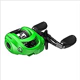 Quantum Accurist Baitcast Fishing Reel, Size 100 Reel, Left-Hand Retrieve, Oversized Non-Slip Handle Knobs and Continuous Anti-Reverse Clutch, One-Piece Aluminum Frame, 7.0:1 Gear Ratio, Green