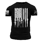 Grunt Style Rifle Flag - Men's T-Shirt (Black, XX-Large)