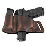 Comfort Carry Leather Holster & Mag Pouch Combo | Made in USA Fits Glock 17 19 22 23 32 33 | Springfield XD & XDS | S&W M&P Shield | Fits Most 1911 Style Handguns