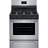 Frigidaire FCRG3052AS 30' Freestanding Gas Range with 5 Sealed Burners 5 cu. ft. Oven Capacity Edge-to-Edge Continuous Grates Store-More Storage Drawer in Stainless Steel