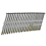 NuMax FRN.113-238B500 21 Degree 2-3/8' x .113' Plastic Collated Brite Finish Full Round Head Smooth Shank Framing Nails (500 Count)