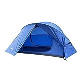 SAFACUS 1 Person Tent for Outdoor Backpacking, Lightweight Double Layer Waterproof 1 Man Tent, Easy Set up Tent with Two Doors Aluminum Poles for Camping Hiking Mountaineering