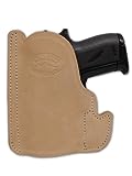 Barsony Tan Leather Gun Concealment Pocket Holster for S&W Bodyguard .380