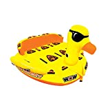 WOW World of Watersports Mega Ducky 1 2 3 4 or 5 Person Inflatable Towable Deck Tube for Boating, 19-1060