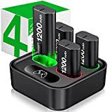 Charger for Xbox One Controller Battery Pack with 4 x 1200mAh USB Rechargeable Xbox One Battery Charger Station for Xbox Series X|S, Xbox One S/One X/One Elite Controllers-Accessories Kit for Xbox One