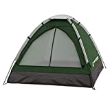 2-Person Camping Tent - Shelter with Rain Fly and Carrying Bag - Lightweight Outdoor Tent for Backpacking, Hiking, and Beach by Wakeman (Green)