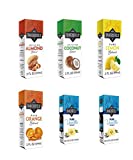 Bakersfield Extracts Set of 6 bottles in total, flavors: Almond, Coconut, Lemon, Orange and 2 Pure Vanilla Extracts.