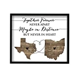 Two State Print | Personalized Grandparent Sign | Long Distance Gift | Going Away Gift | Moving Away Present | State to State Gift | Mother's Day Gift | Father's Day Gift