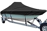iCOVER Boat Cover, Water Proof Heavy Duty Trailerable Boat Cover, Fits V-Hull Center Console Boat 20ft-22ft Long and Beam Width up to 102in, Windshield Height up to 30in