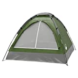 2 Person Dome Tent - Rain Fly & Carry Bag - Easy Set Up-Great for Camping, Backpacking, Hiking & Outdoor Music Festivals by Wakeman Outdoors (Green)