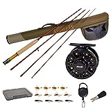 Aventik Extreme Fly Fishing Combo Kit 0/1/2/3/4/5/6 Weight Starter Fly Fishing Rod and Reel Kit Outfit with One Travel Case(7'3'' LW2/3 Fly Rod Kit)