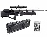 Hatsan Hercules Bully .45 Cal Air Rifle with Scope 3-9x40 (w/Rings) and Wearable4U 30x .45 Cal Pellets and Hard Case and Bundle