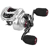 KastKing Spartacus II Baitcasting Fishing Reel, 6oz Ultralight, Super Smooth with 17.6 LB Carbon Fiber Drag, 7.2:1 Gear Ratio, 39mm Palm Perfect Lower Profile Design,lash Silver,Left Handed