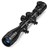 CVLIFE 4-16x44 Tactical Rifle Scope Red and Green Illuminated Built Gun Scope with Locking Turret Sunshade and Mount Included