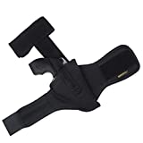 Ankle Concealed Carry Revolver Holster - by Houston | Fits: Most J Frames .38, S&W, Charters, Rossi, LCR, Taurus 38 | Concealed and Comfortable to use (68B) (Right)