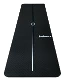 ASPIRE YOGA GEAR Balance YOGA MAT with centre line - Eco-Friendly, Non Slip, Two Sided Black, High Density and Lightweight - 72' x 24' 6mm Mat