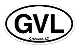 GVL Greenville SC South Carolina Oval Car Sticker Indoor Outdoor 5' x 3'