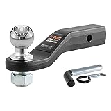 CURT 45331 Trailer Hitch Mount with 2-5/16-Inch Ball & Pin, Fits 2-Inch Receiver, 15,000 lbs, 2-In Drop