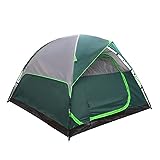 4-Persons Camping Tents: Double Layer Waterproof Windproof Tent,Hiking Tent for All Seasons (3-4 Person, Green-4P)