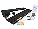 Wild Water Fly Fishing Complete Deluxe 3 Weight 10 Foot 4-Piece Euro Nymphing Kit Rod and Reel Package Combo with Die Cast Aluminum Fly Reel