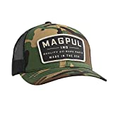 Magpul Standard Trucker Hat Snap Back Baseball Cap, One Size Fits Most, Woodland Camo