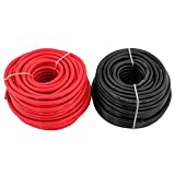 GS Power 12 Gauge Stranded Flexible Copper Clad Aluminum CCA Primary Automotive Wire for Car Stereo Amplifier 12Volt Trailer Harness Hookup Wiring. 50 ft Red & 50 feet Black