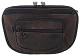LARGE - Concealed Carry Fanny Pack RUGGED ULTRA-SOFT SUEDE LEATHER-Brown