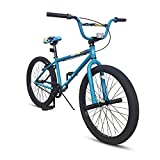 Hiland 26 inch BMX Bike Beginner-Level to Advanced Riders with 2 Pegs Steel Frame Blue