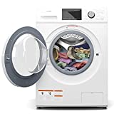 KoolMore FLW-3CWH 24' Front Load Machine, 2.7 Cu. Ft, Space Saving Unit with 20-Minute Quick, 12 Washing Cycles, Quiet Inverter Motor [120V], Medium, White