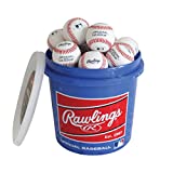 Rawlings | GAME USE Baseballs | Youth/12U | Game/Practice Use | Bucket | 24 Count