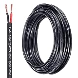 20 Gauge 2 Conductor Electrical Wire 20AWG Electrical Wire Stranded PVC Cord Oxygen-free copper Cable 32.8FT/10M Flexible Low Voltage LED Cable for LED Strips Lamps Lighting Automotive(20/2AWG-32.8FT)