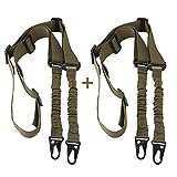 Accmor Rifle Sling 2 Point Gun Sling, 2 Packs Guns Straps Extra Long, Two Points Traditional Slings Rifles Straps with Metal Hook for Outdoor Sports