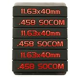 Aolamegs .458 SOCOM/11.63*40mm Magazine Marking Bands 6 Pack (Black-Red)