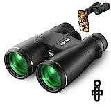 ESSLNB 10X50 BAK4 Binoculars IPX7 Waterproof Lightweight Binoculars for Adults with Phone Adapter FMC Compact Binoculars for Bird Watching with 22 Large Eyepieces