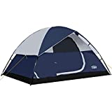 Pacific Pass Camping Tent 4 Person Family Dome Tent with Removable Rain Fly, Easy Set Up for Camp Backpacking Hiking Outdoor,Navy Blue