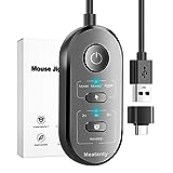 meatanty 3 in 1 Mouse Jiggler USB Mouse Mover with Timer, Separate Mode Selection and ON/Off Button, Mouse Shaker Wiggler Supports Multi-Track, Driver-Free and Plug＆Play Keeps PC Active